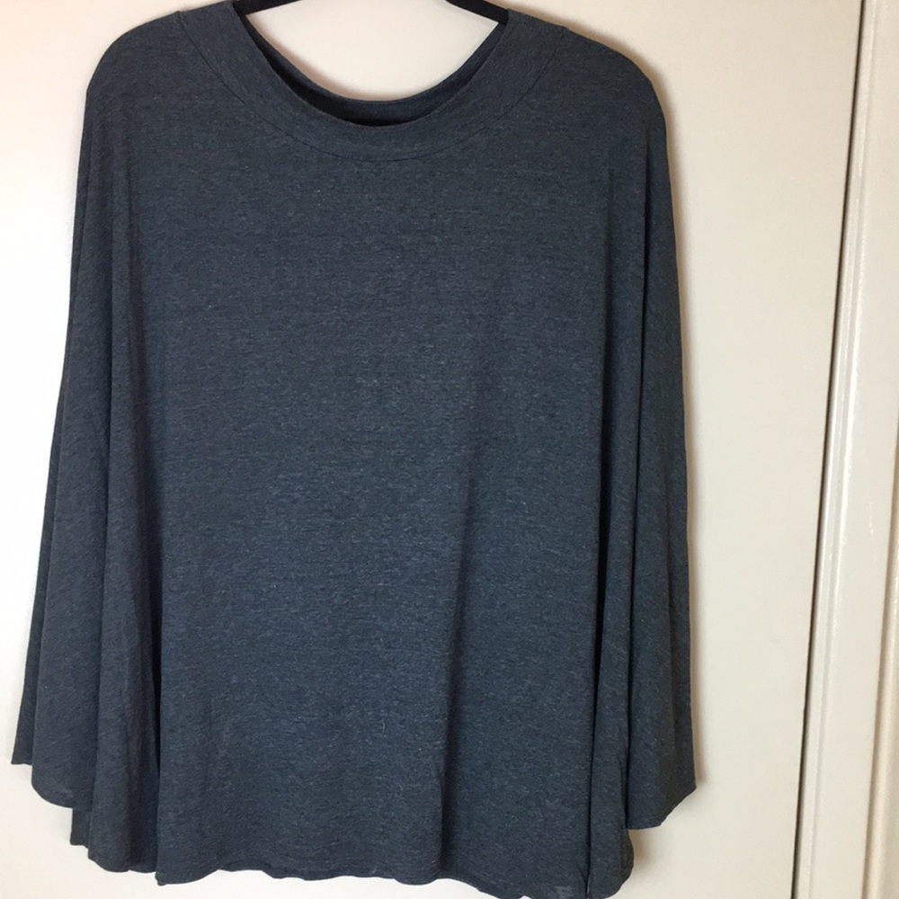 Riller & Fount jersey knit poncho, charcoal, OS